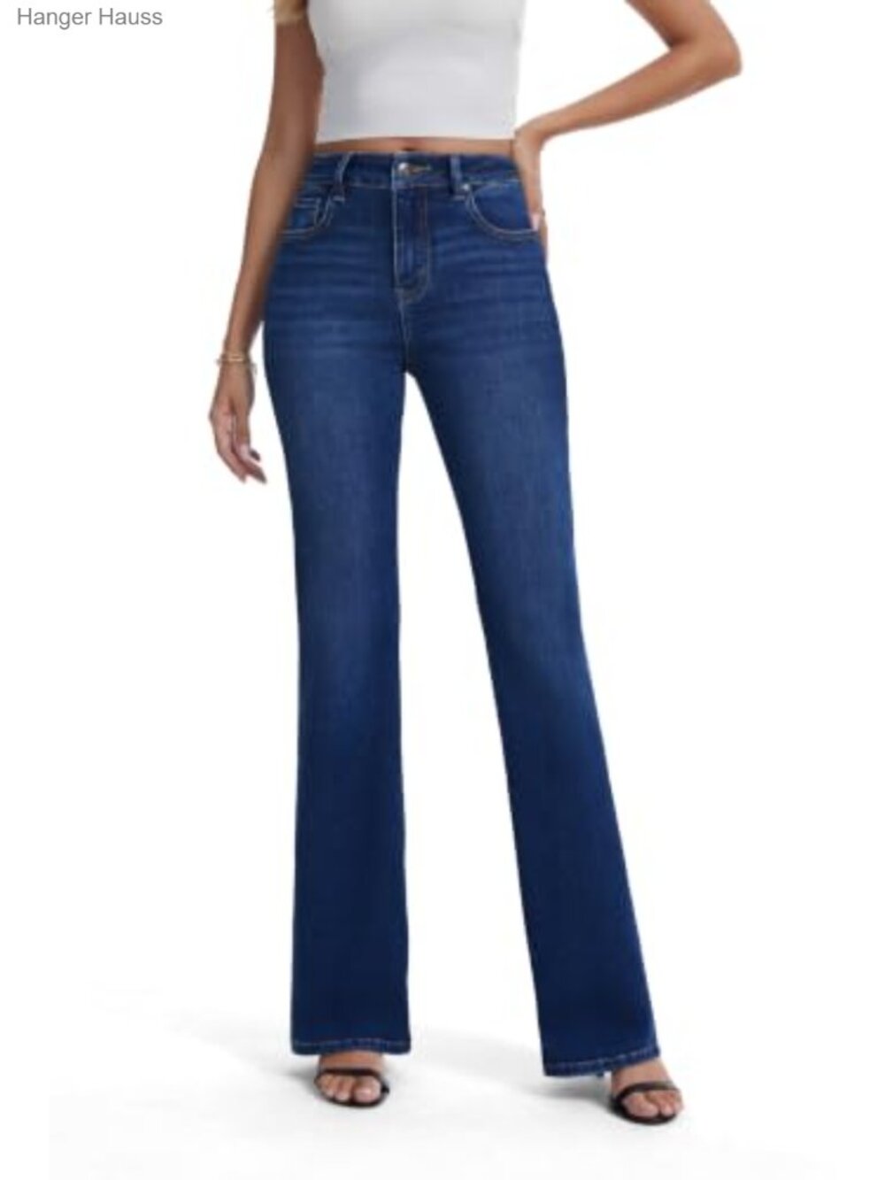 High Rise Stretch Bootcut Bell Bottom Jeans Slim Fit Flared Denim Pants